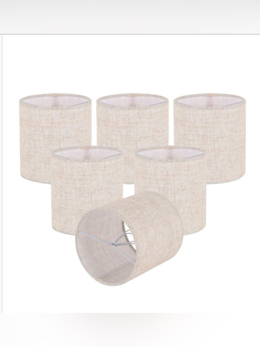 Chandelier Lamp Shades - LINEN BEIGE